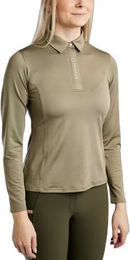 Produktbild von Montar Reitshirt Susan Damen Polo mit langen Ärmeln Grün Größe S