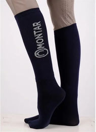 Produktbild von Montar Reitsocken aus Nylon und Baumwolle Blau Unisex 3er Pack Größe 40/44