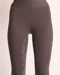 Produktbild von Montar Selena Reitleggings für Damen mit Full Grip Silikon in Grau oder Schwarz