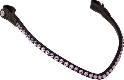 Montar Stirnband für Pferde aus Leder in Schwarz oder Rosa – Bild 1 von 1