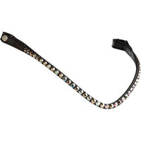Produktbild von Montar Stirnband Jade aus Leder für Pferde in Schwarz und Grün
