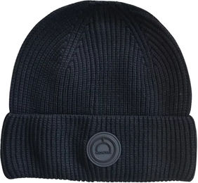 Produktbild von Montar Strickmütze aus Wolle mit Logo Badge in Schwarz