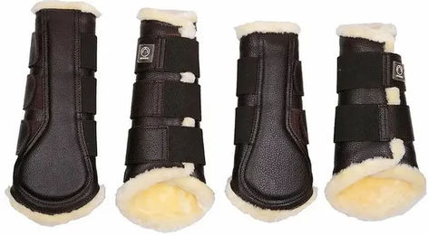 Produktbild von Montar Tech Geschlossene Gamaschen für Pferde aus Kunstleder in Braun
