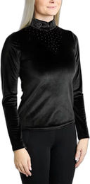 Montar Valerie Damen Velours Langarm Reitpolo Poloshirt für die Übergangszeit – Bild 1 von 1