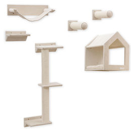 Monte Falco Wandkratzbaum 6-teilig beige mit Höhle – Bild 1 von 1
