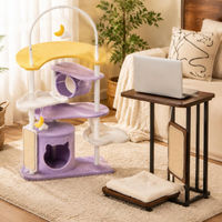 Produktbild von MOON Katzenmöbel-Set 2-teilig mit 158 cm hohem Kratzbaum und 4-in-1 Beistelltisch aus Sisal