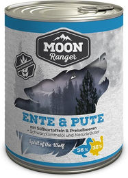 Produktbild von MOON Ranger Hundefutter Adult Ente und Pute mit Süßkartoffeln Stückchen in Sauce 12x800g