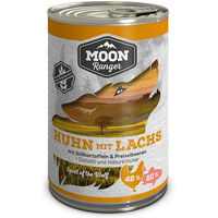 Produktbild von MOON Ranger Hundefutter Adult Huhn mit Lachs und Süßkartoffeln Stückchen in Sauce 6x400g