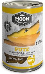 Produktbild von MOON Ranger Hundefutter Adult Pute mit Süßkartoffeln Stückchen in Sauce 6x400g