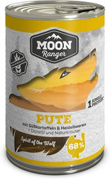 MOON Ranger Hundefutter Pute mit Süßkartoffeln Stückchen in Sauce Adult 6x400g – Bild 1 von 4