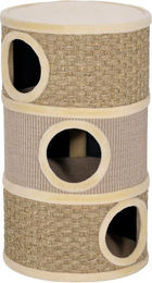Moonbite Kratztonne für Katzen Khaki-Braun mit Sisalseil und Kratzmatte 79 cm hoch – Bild 1 von 1