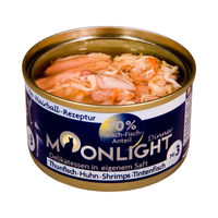 Produktbild von Moonlight-Dinner Katzen Nassfutter Adult Huhn Thunfisch Garnele Getreidefrei Sensitive Stückchen in Sauce 80g Dose - 24 x 80 g