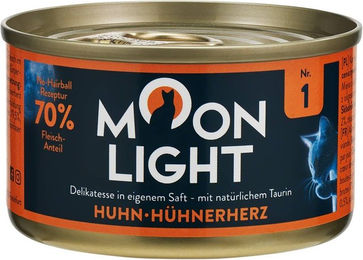 Moonlight Dinner Nr. 1 Katzenfutter Huhn und Hühnerherz getreidefrei 24x80g – Bild 1 von 3