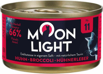 Moonlight Dinner Nr. 11 Katzenfutter Huhn Broccoli Hühnerleber getreidefrei sensitive 12x80g – Bild 1 von 2