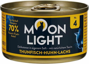 Moonlight Dinner Nr. 4 Katzenfutter Thunfisch Huhn Lachs getreidefrei 24x80g – Bild 1 von 3
