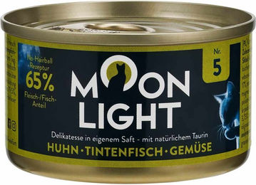 Moonlight Dinner Nr. 5 Katzenfutter Huhn Tintenfisch Gemüse getreidefrei und sensitive 12x80g – Bild 1 von 3
