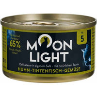 Produktbild von Moonlight Dinner Nr. 5 Katzenfutter Huhn Tintenfisch Gemüse getreidefrei und sensitive 12x80g