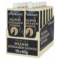 Produktbild von Moonlight Feine Jus Huhn mit Leinsamen Katzensnack in feiner Sauce für Katzen Adult 10 x 60 g