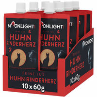 Produktbild von Moonlight Feine Jus Katzensnack Huhn mit Rinderherz 10 x 60 g