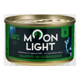 Moonlight Katzen Nassfutter Dinner Nr. 9 Snapper in Kürbisjuice Stückchen in Soße 24 x 80g ohne Farb- und Aromastoffe - 80 g – Bild 1 von 2