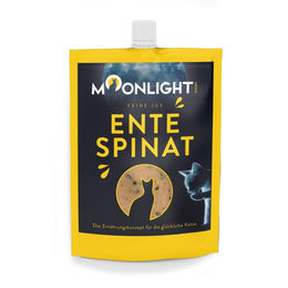 Moonlight Katzensnack Ente mit Spinat in feiner Jus für erwachsene Katzen 10 x 60g – Bild 1 von 3