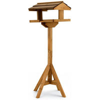 Produktbild von Moorland Vogelhaus VH5 mit Ständer aus Tannenholz wetterfest 114cm hoch Braun
