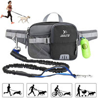 Produktbild von MOPUEA Joggingleine Multifunktions-Set mit elastischer Hundeleine, Bauchgurt und Kotbeutelspender, reflektierend