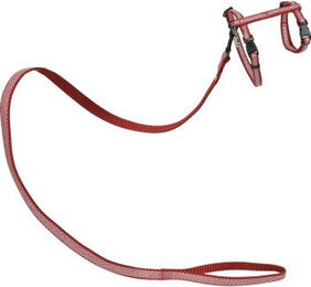 MORE Katzengeschirr Royal mit Leine reflektierend rot für Katzen – Bild 1 von 2