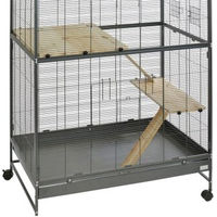 Produktbild von MORE Nagerkit für Kleinnager Voliere Darwin aus Holz in Grau und Natur
