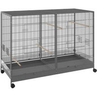 Produktbild von MORE Voliere Australia Vogelvoliere für Wellensittiche Kanarienvögel und Prachtfinken Grau