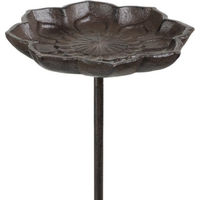Produktbild von Moritz Vogeltränke aus Gusseisen mit Blüte auf Stab in Schwarz 72 cm