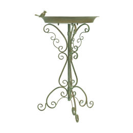 Moritz Vogeltränke und Bodenfutterstation aus Metall in Grün – Bild 1 von 13