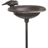 Produktbild von Moritz Vogeltränke und Vogelbad aus Gusseisen mit Erdspieß in Antik Braun 92 cm
