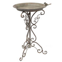 Produktbild von Moritz Vogeltränke und Vogelbad stehend in Antik Grün aus Metall 73cm frostsicher