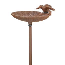 Moritz Wildvogeltränke aus Gusseisen in Braun und Rostoptik 14 x 17 x 100 cm – Bild 1 von 6
