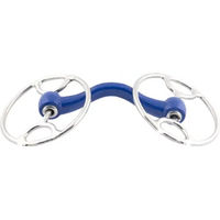Produktbild von Mors Jump'In Swivel Gebiss für Pferde mit 3 oder 4 Ringen aus Kunststoff in Blau