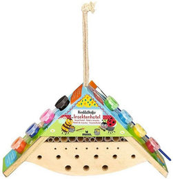Moses Verlag Insektenhotel Bastelset aus Holz mit 8 Farben zur Gestaltung als Nisthilfe für Kinder – Bild 1 von 2