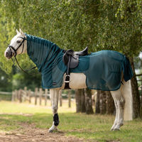 Produktbild von Moskito III Ausreitdecke Fliegendecke für Pferde in Türkis Größe 155 aus Polyester