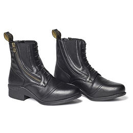 Mountain Horse Damen Reitstiefel Veganza Side Zip Paddock aus Kunstleder Schwarz Größe 40 EU – Bild 1 von 2