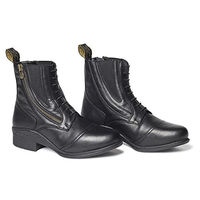 Produktbild von Mountain Horse Damen Reitstiefel Veganza Side Zip Paddock aus Kunstleder Schwarz Größe 40 EU