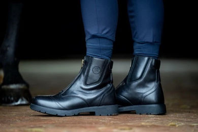 Mountain Horse Damen Reitstiefelette Wild River Zip Paddock aus Leder Schwarz Größe 38 EU – Bild 1 von 11