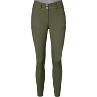 Produktbild von Mountain Horse Estelle Damenreithose Full-Grip Grün Größe 44 wasserabweisend