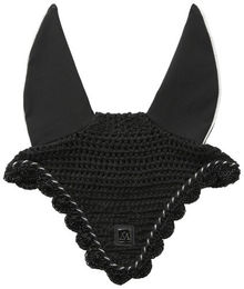 Produktbild von Mountain Horse Fliegenohren FLYCAP für Warmblut Pferde in Schwarz aus Stoff