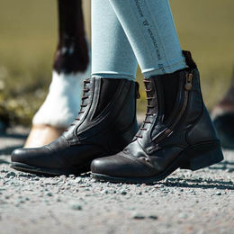 Mountain Horse Paddock Stiefeletten aus Kunstleder Schwarz Größe 42 mit Side Zip – Bild 1 von 3