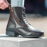 Produktbild von Mountain Horse Reitstiefel Veganza Side Zip Paddock Braun Kunstleder Größe 40 vegan