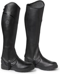 Produktbild von Mountain Horse River Leggings Minichaps für Damen aus Leder Schwarz M/L