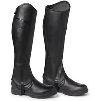 Produktbild von Mountain Horse River Leggings Minichaps für Damen aus Leder Schwarz M/L