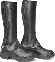 Mountain Horse Soft Rider Minichaps aus Leder für Kinder in Schwarz – Bild 1 von 1