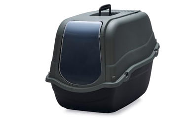 MP Bergamo Romeo Ecoline Geschlossene Katzentoilette mit Geruchloser Filter Grau – Bild 1 von 9