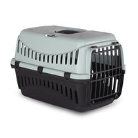 Produktbild von MP Bergamo Transportbox für Katzen und Kaninchen Blau Schwarz Grau Kunststoff Größe L